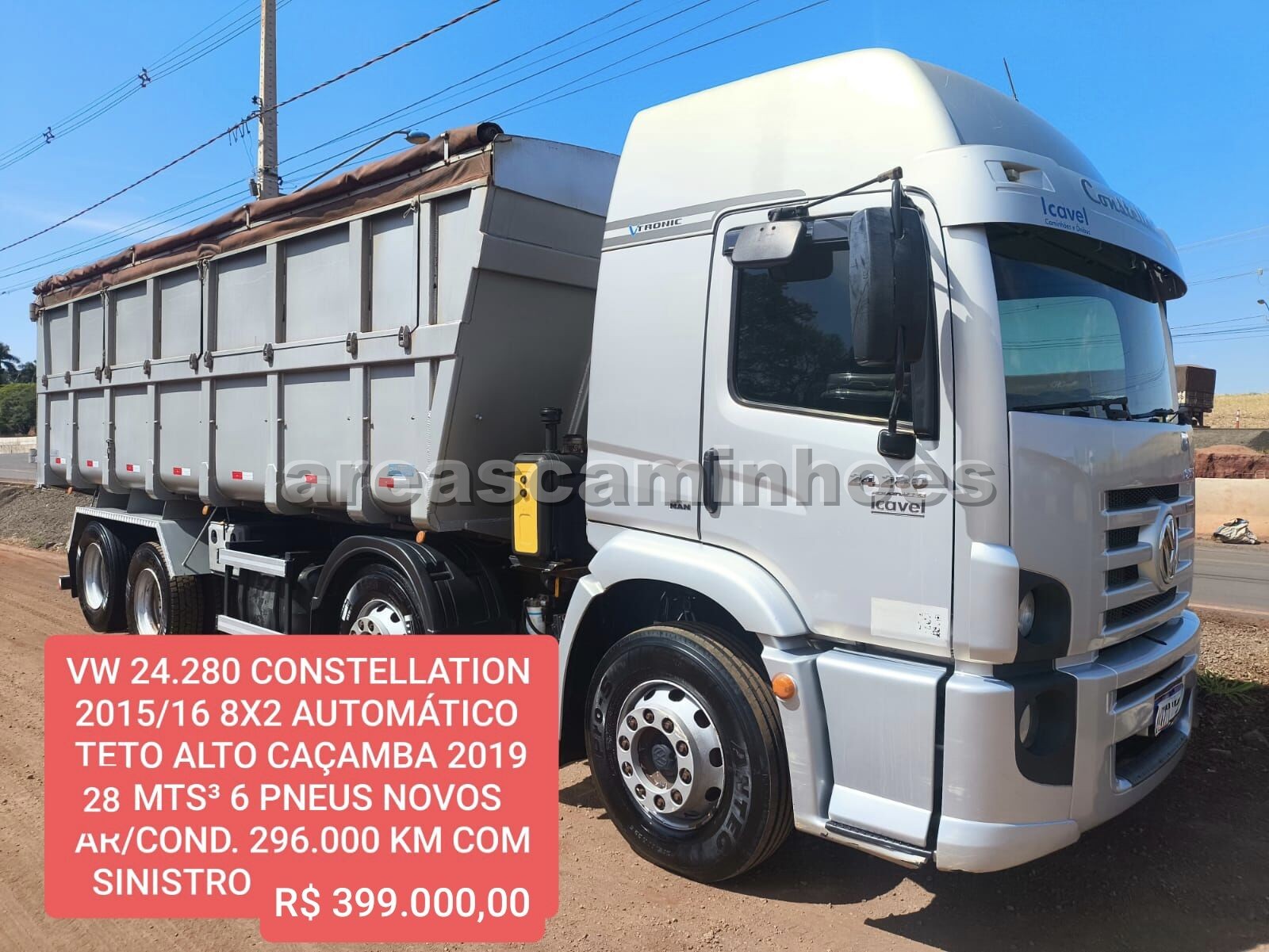 VW 24.280 CONSTELLATION 8X2 BASCULANTE