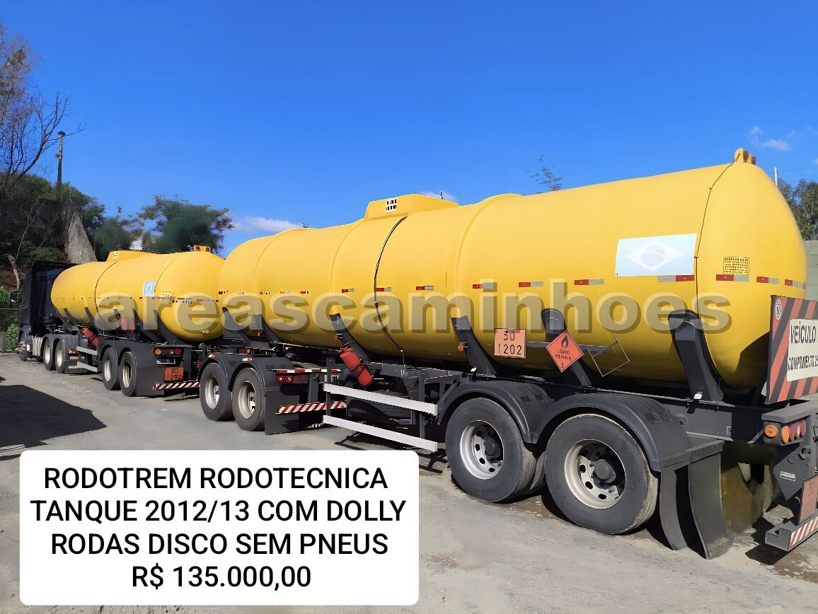 RODOTREM TANQUE RODOTECNICA COM DOLLY