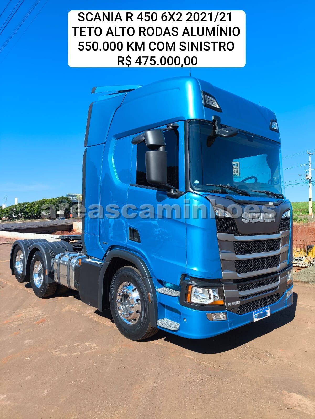 SCANIA R 450 6X2 TETO ALTO