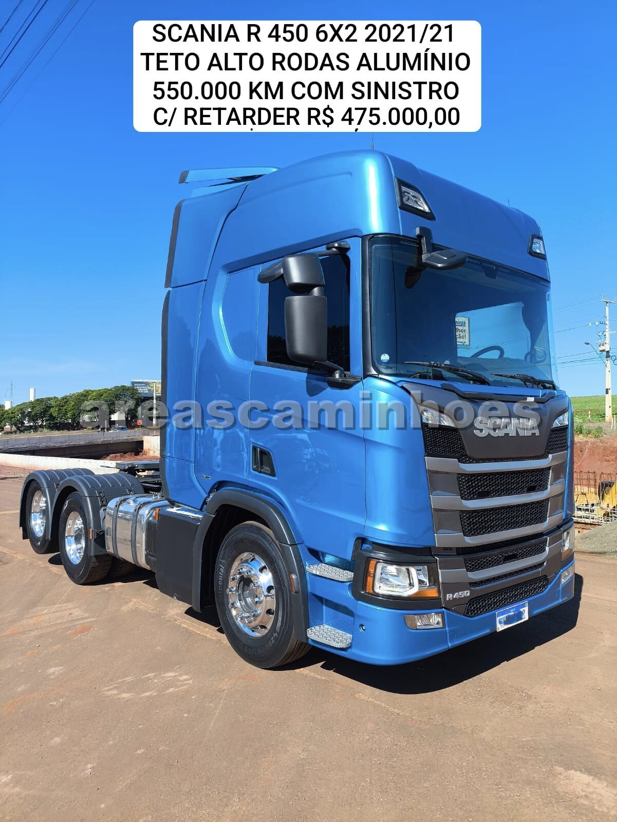 SCANIA R 450 6X2 TETO ALTO