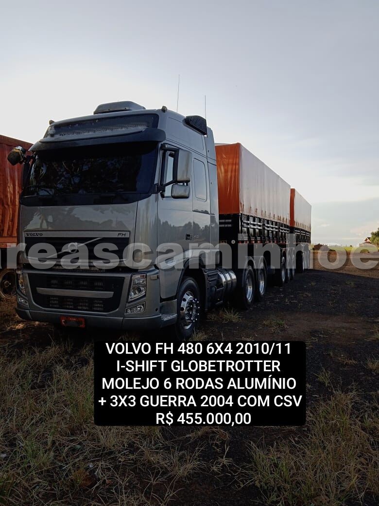VOLVO FH 480 6X4 GLOBETROTTER + RODOTREM 3X3 GUERRA