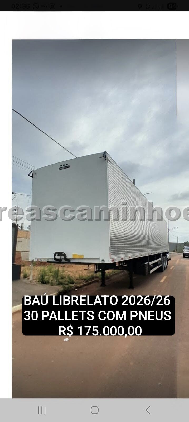 SEMI-REBOQUE BAÚ SECO LIBRELATO 30 PALLETS COM PNEUS