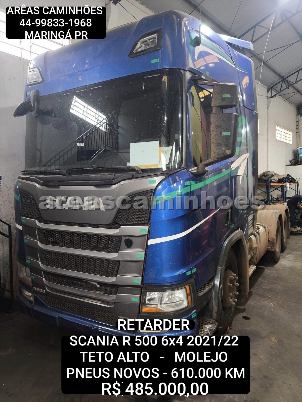 SCANIA R 500 6X4 TETO ALTO MOLEJO RETARDER