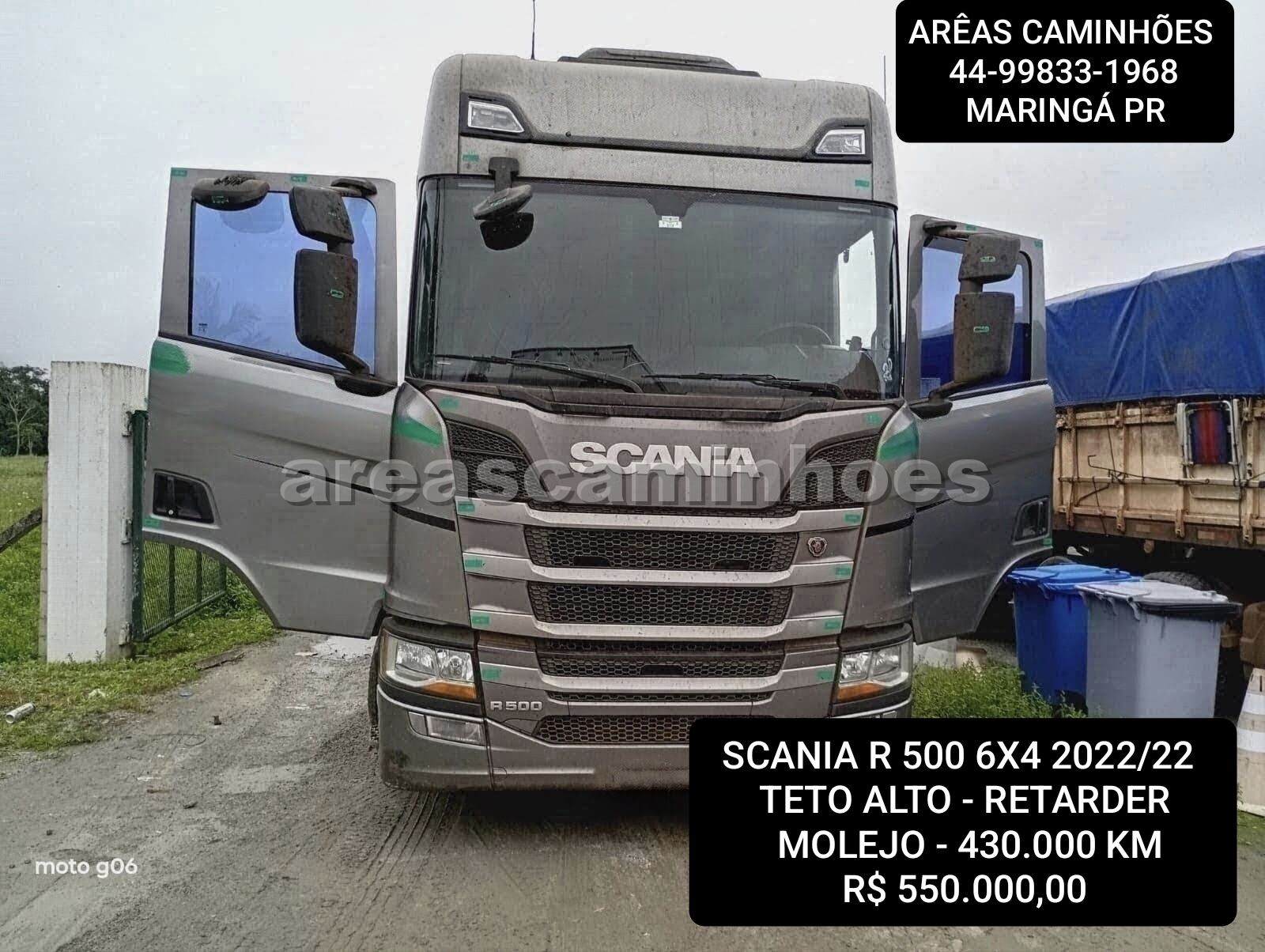 SCANIA R 500 6X4 TETO ALTO RETARDER