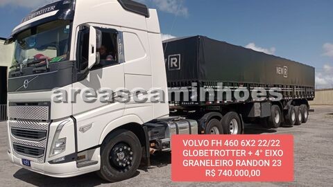 VOLVO FH 460 6X2 GLOBETROTTER + 4° EIXO GRANELEIRO RANDON